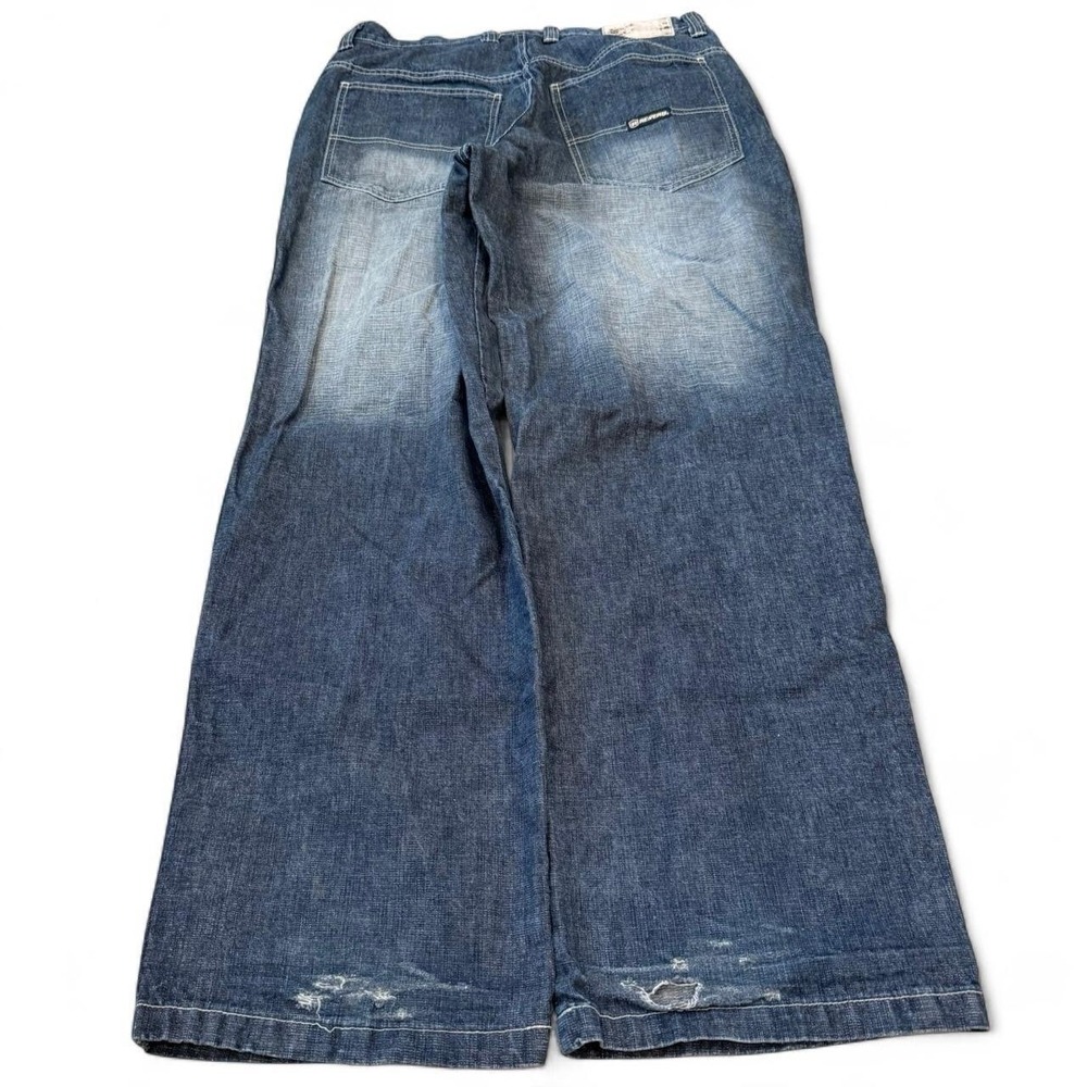 Vintage Reverb Loose Fit Baggy Wide Leg Jeans Men's Size 34x33 Skater Grunge Y2K - Picture 2 of 5